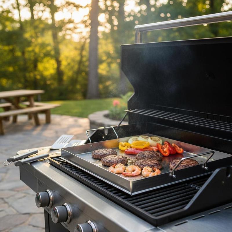Outdoor Camping World - Universal Flat Top Griddle 18x16 Inch