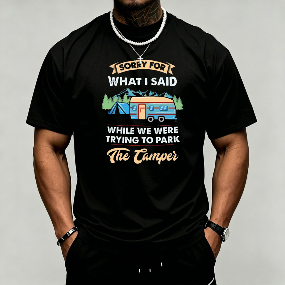Outdoor Camping Quotes - Camper Trailer Camping Graphic Men's T-Shirt