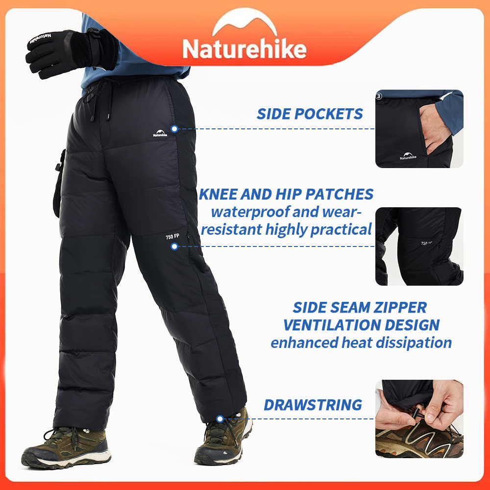 Outdoor Camping In Winter - Naturehike Men's Women's Puffy Pants Winter
