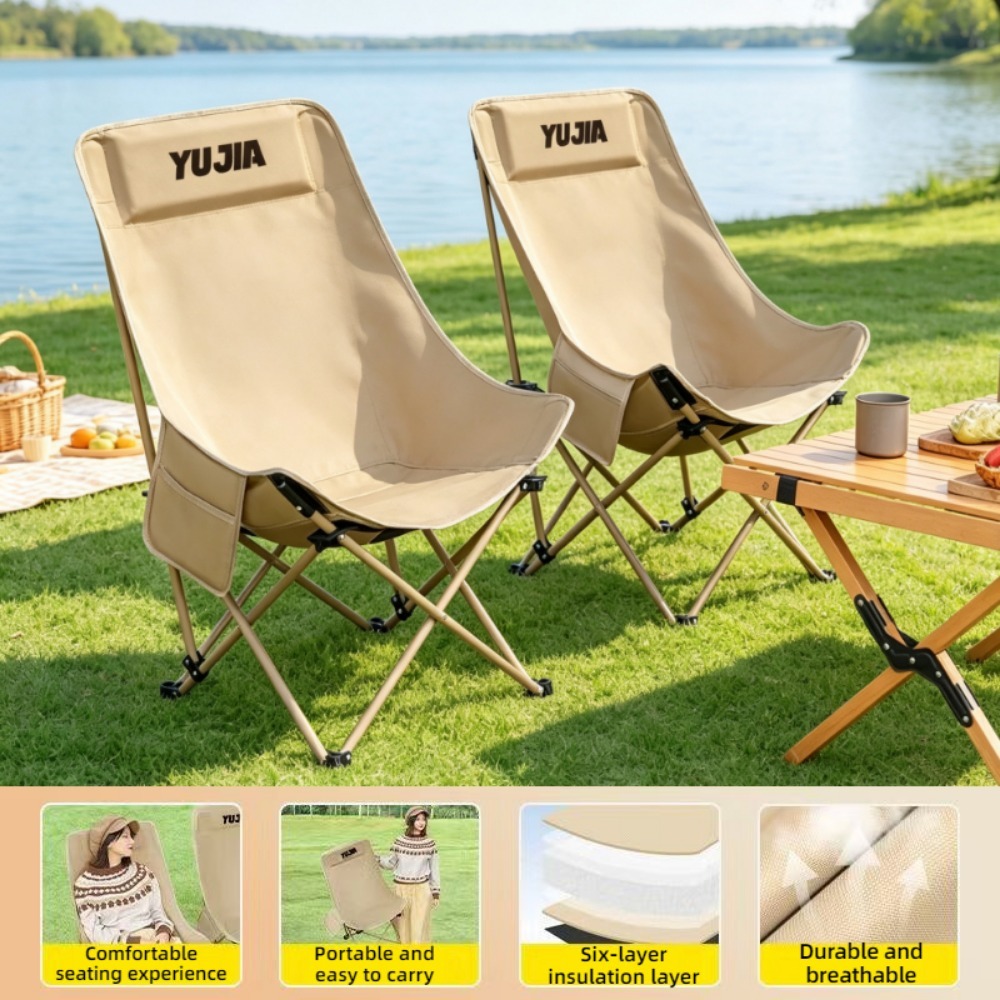Outdoor Camping High Chair - Outdoor Folding Chair, Portable Large and