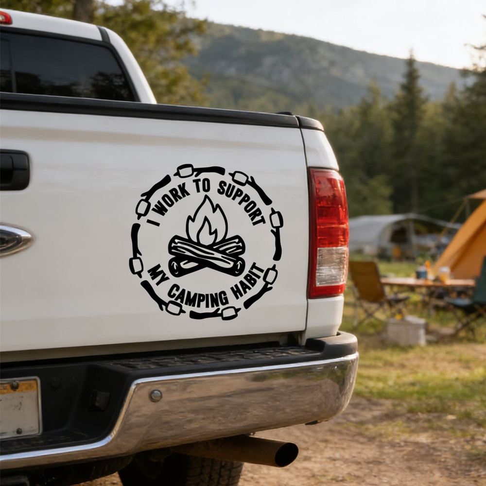 Funny Camping Quote Car Sticke - Outdoor Camping Quotes 评论和价格