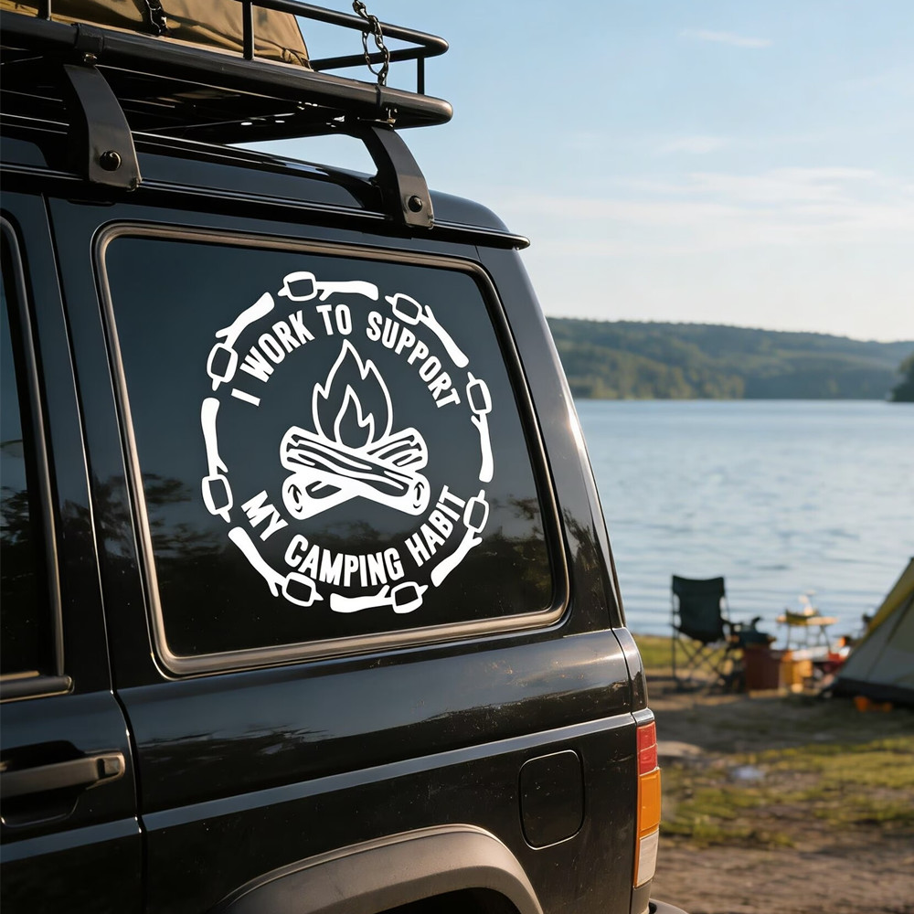 Funny Camping Quote Car Sticke - Outdoor Camping Quotes 评论和价格