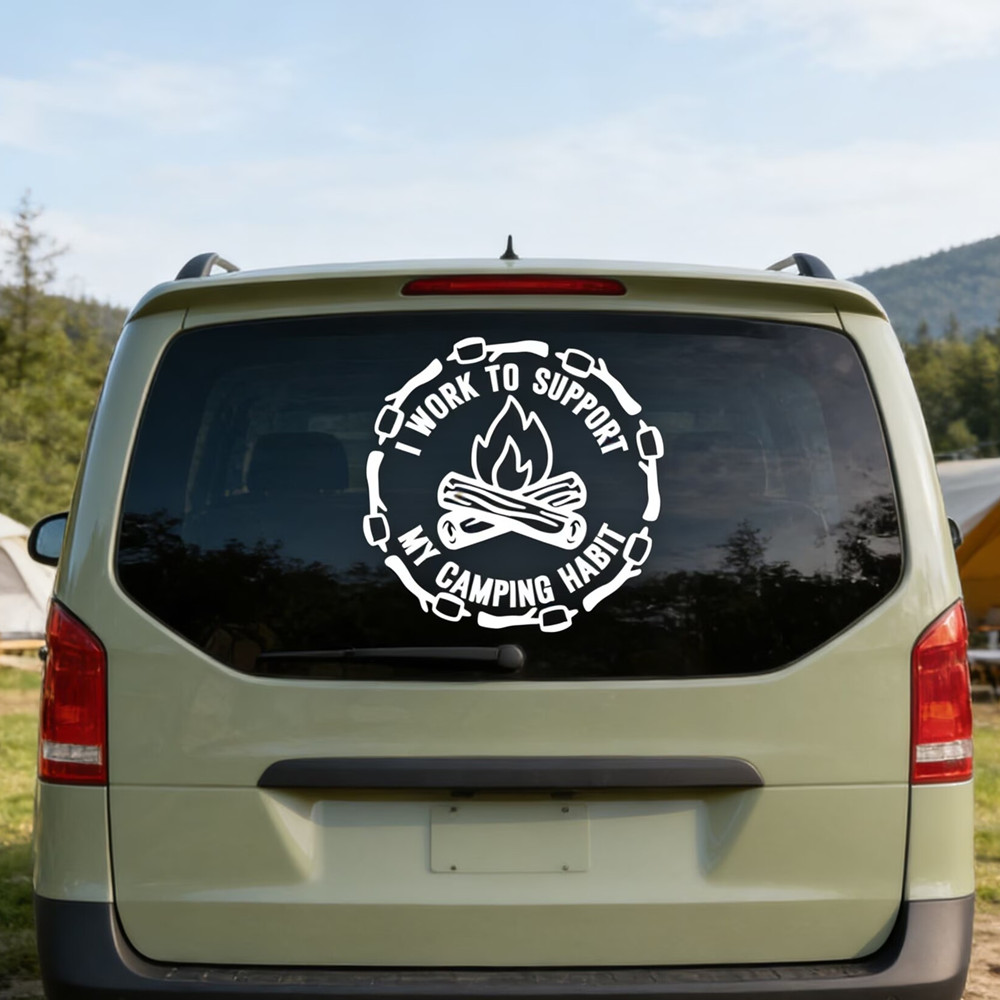 Funny Camping Quote Car Sticke - Outdoor Camping Quotes 评论和价格