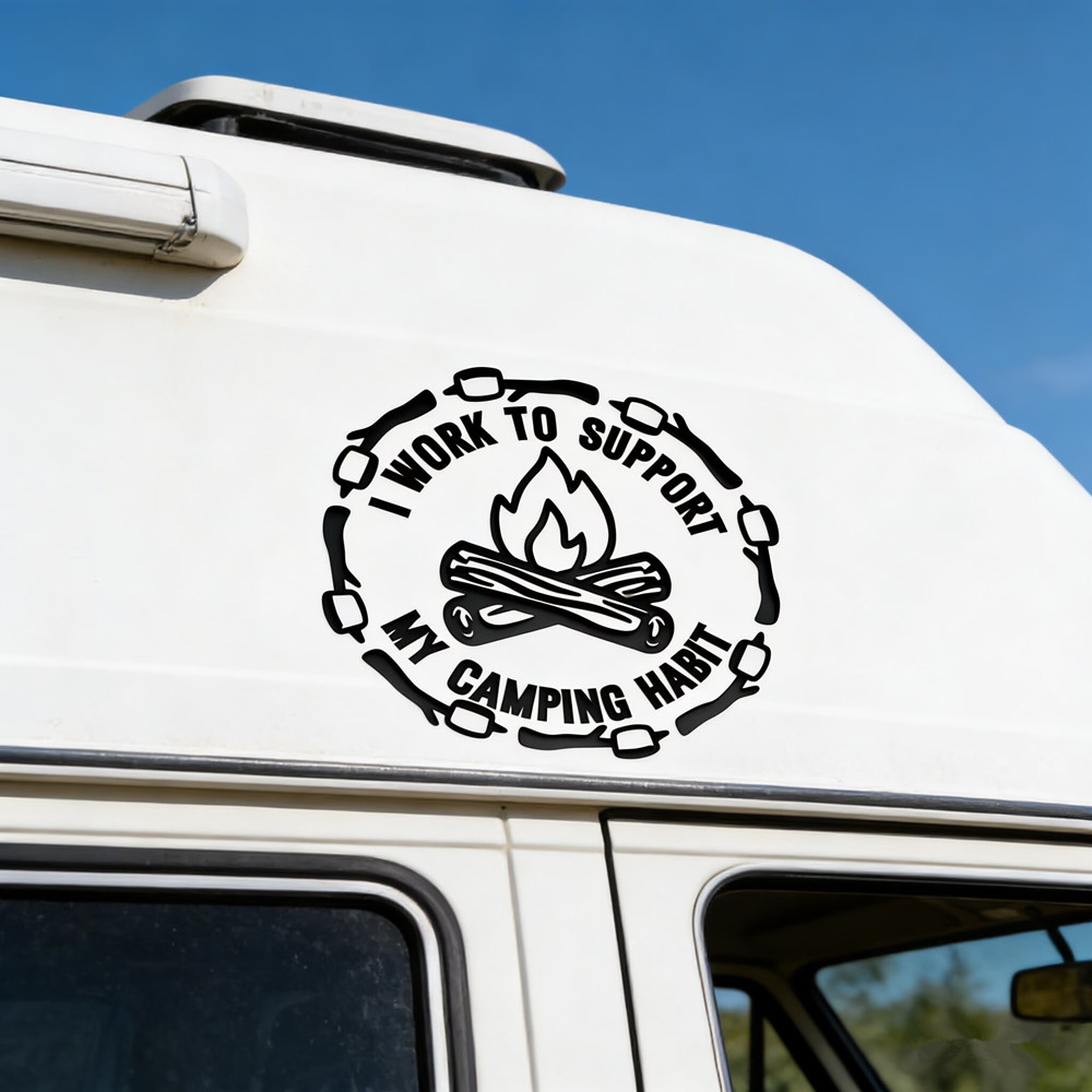 Funny Camping Quote Car Sticke - Outdoor Camping Quotes 评论和价格