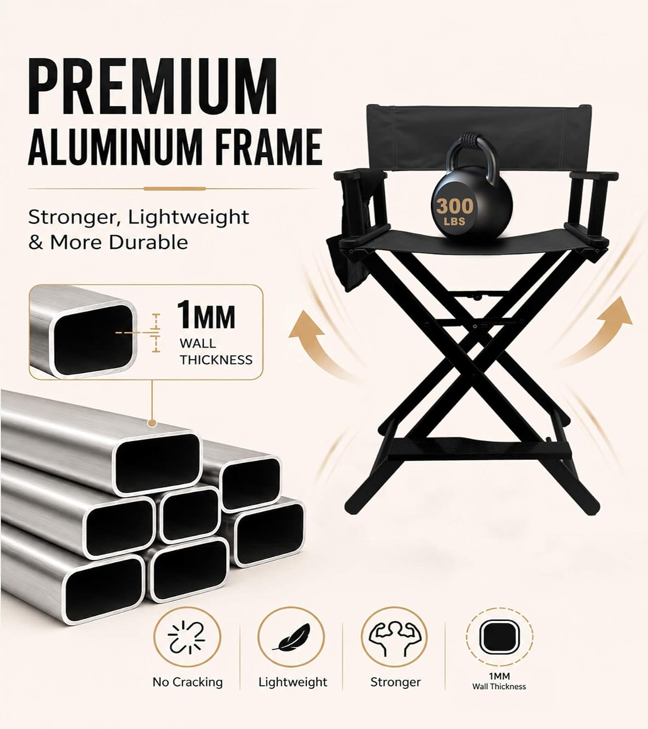 Tall Director Chair Portable A - Outdoor Camping High Chair 评论和价格