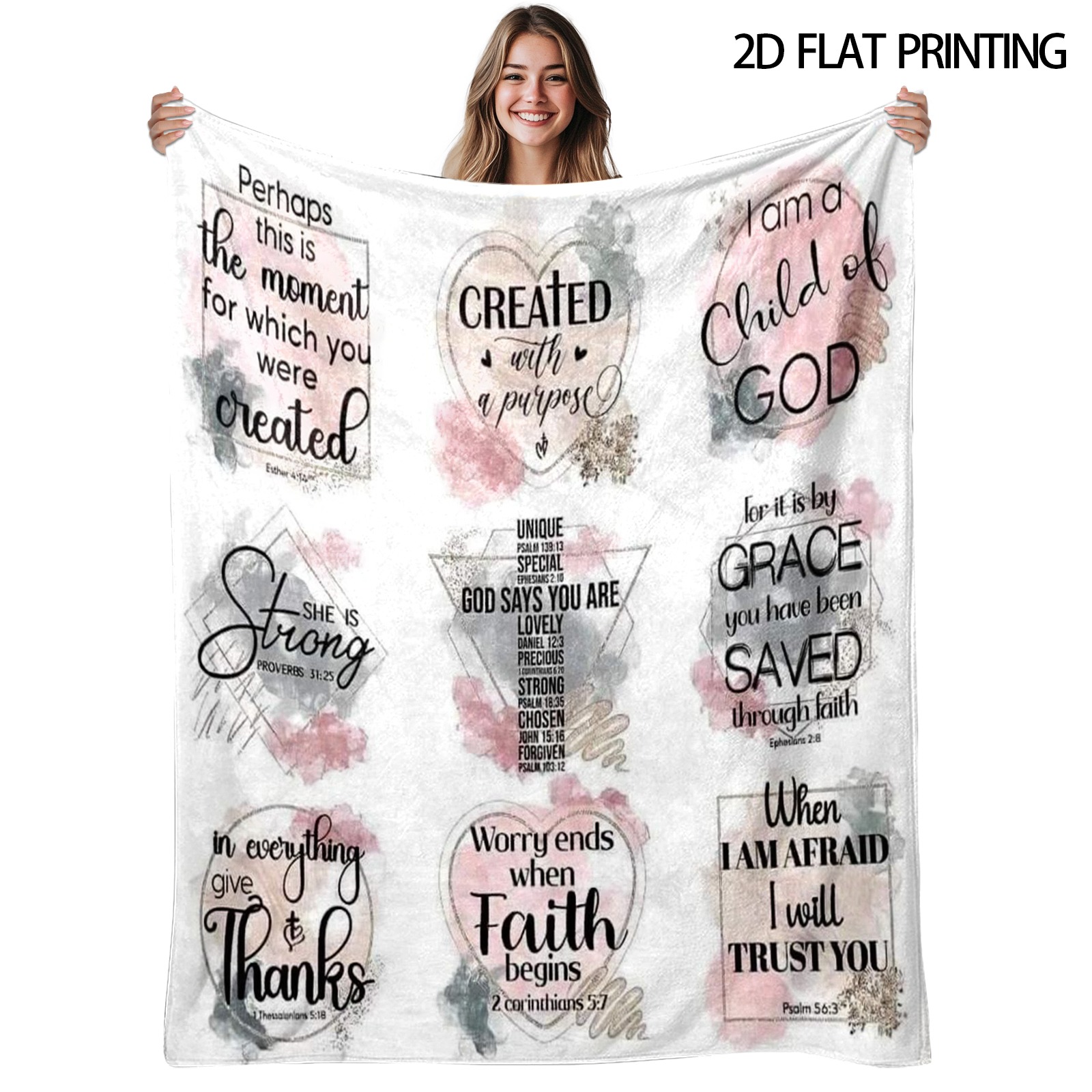 1pc a Cozy Flannel Blanket Fea - Outdoor Camping Quotes 评论和价格