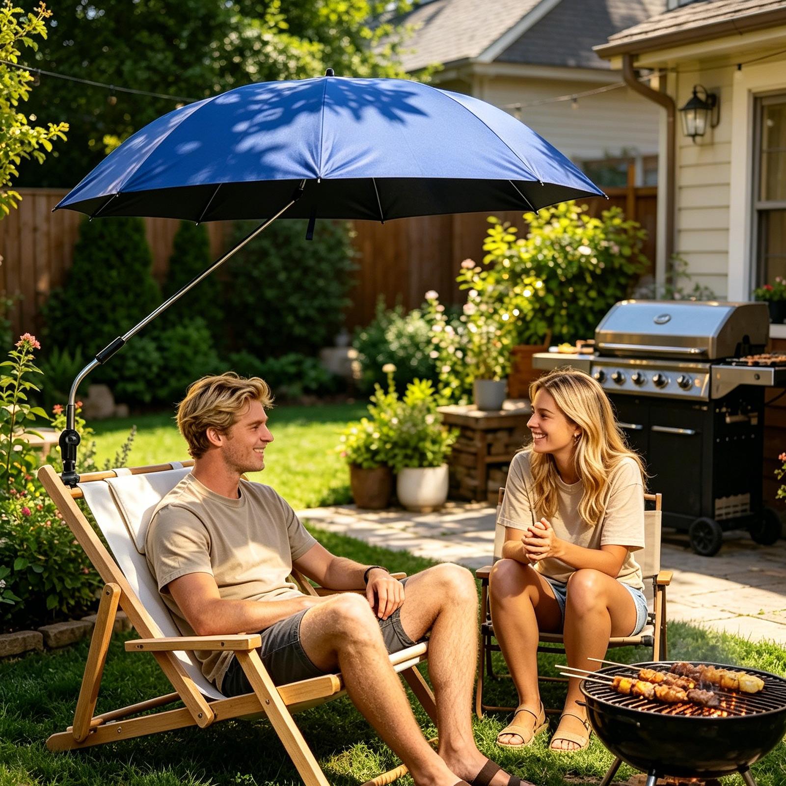 360 Adjustable Beach sun umbre - Outdoor Camping Umbrella 评论和价格