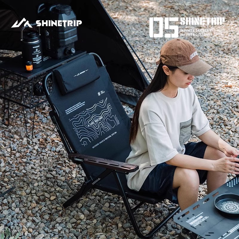 ShineTrip Outdoor Folding Loun - Outdoor Camping High Chair 评论和价格