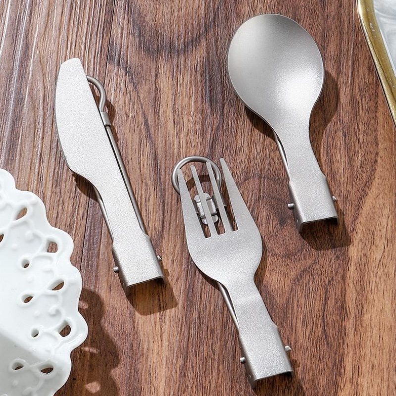 Titanium Foldable Utensil Set  - Outdoor Camping Uk 评论和价格