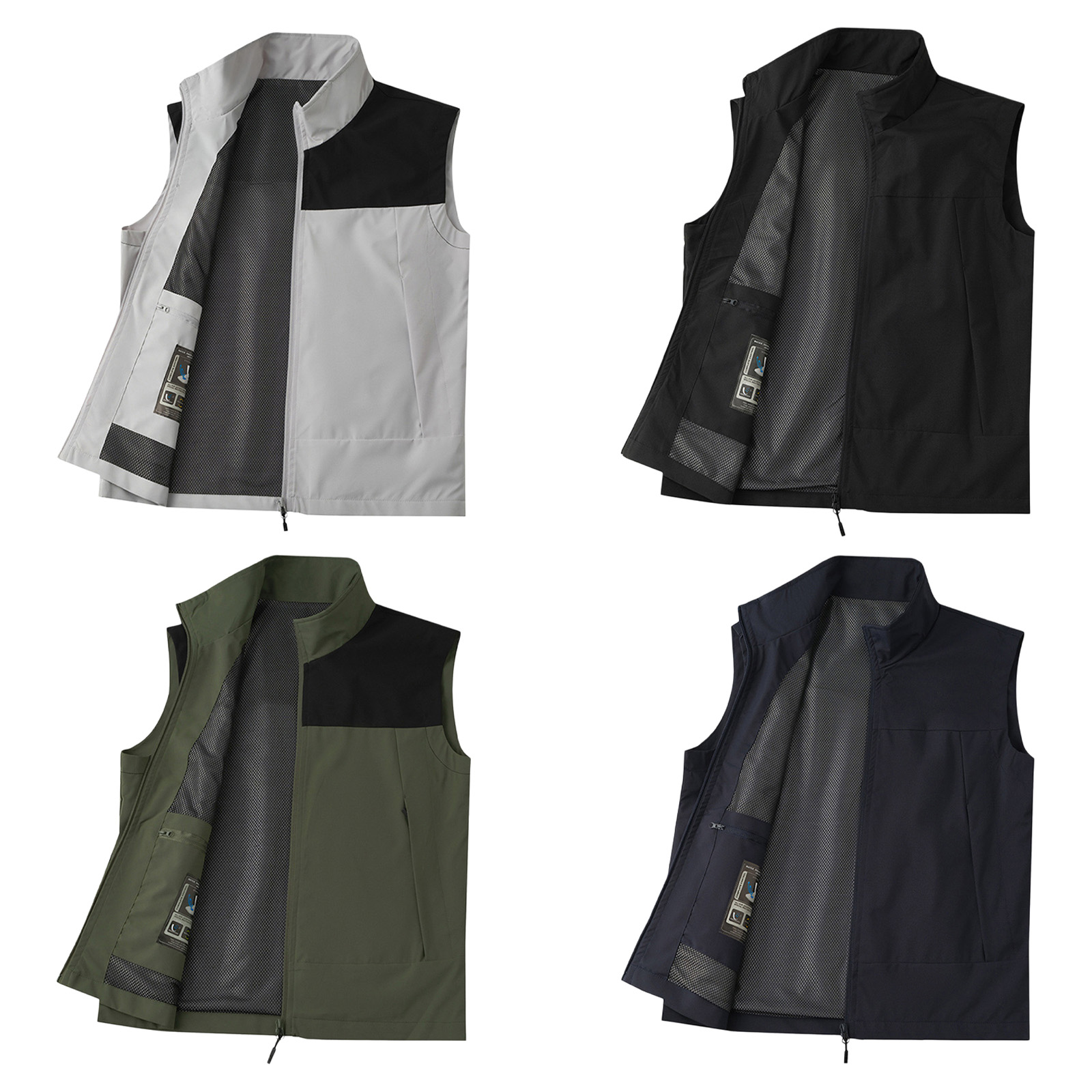 #M-5XL Men Golf Vest Stand Col - Outdoor Camping In Winter 评论和价格