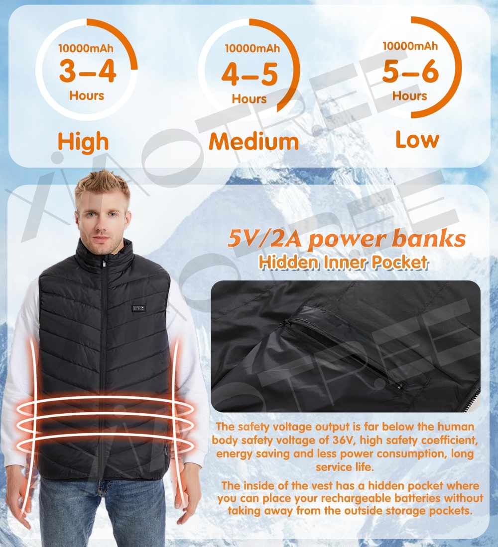 28/9 Areas Heated Vest Men Jac - Camping Outdoor Clothing 评论和价格