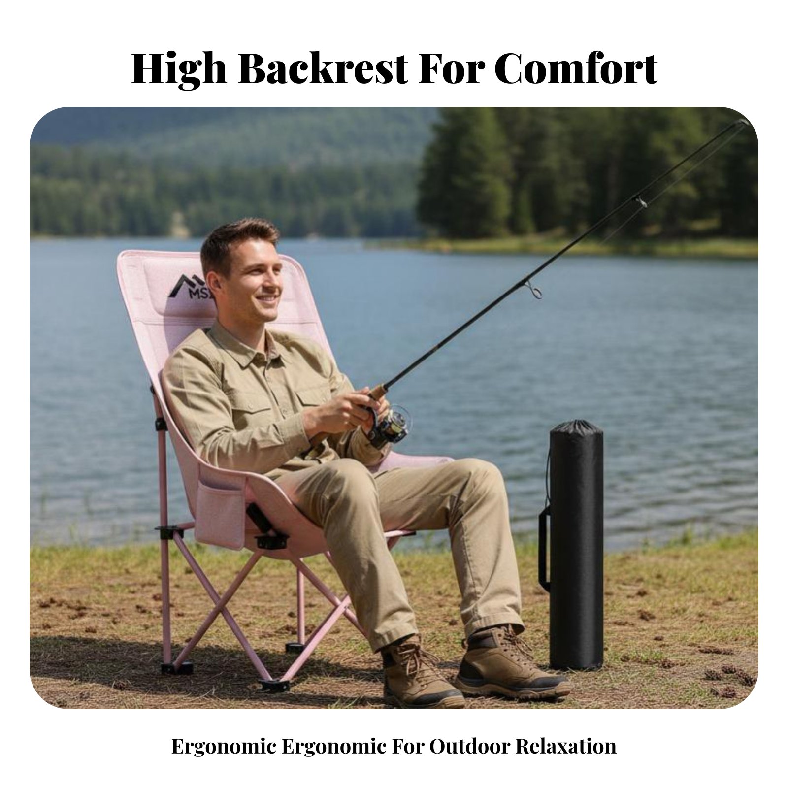 Foldable Mesh High Back Chair  - Outdoor Camping High Chair 评论和价格