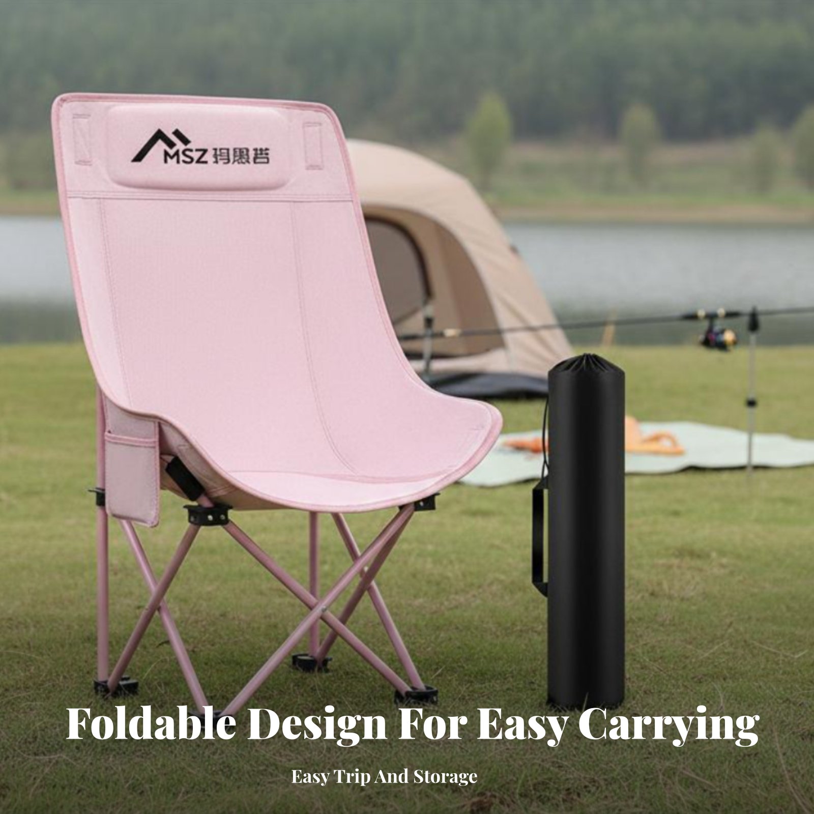 Foldable Mesh High Back Chair  - Outdoor Camping High Chair 评论和价格
