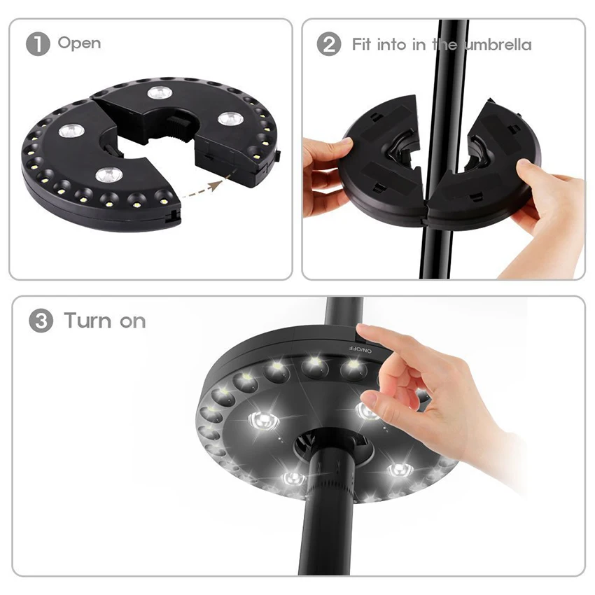 Super Bright Umbrella Pole Lig - Outdoor Camping Umbrella 评论和价格