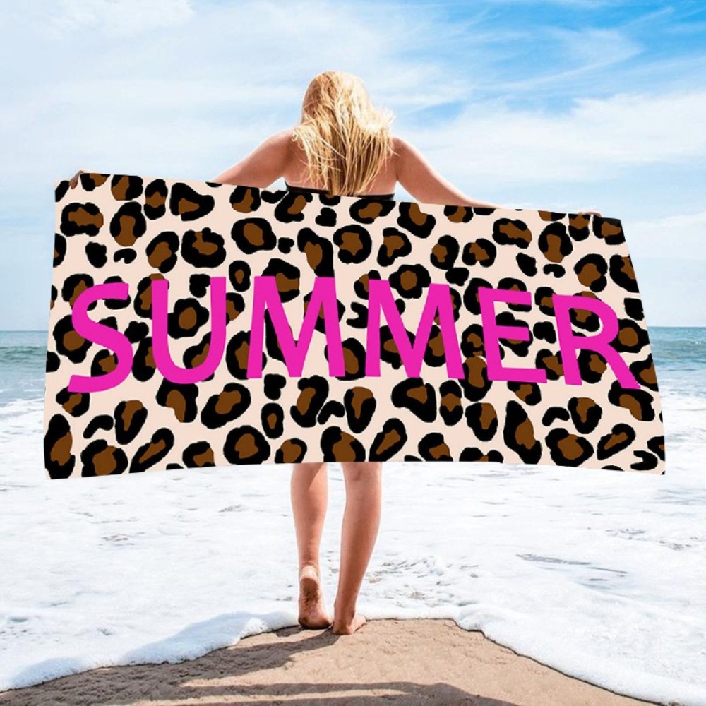 Leopard Print Bath Towel 70x14 - Outdoor Camping Blanket 评论和价格
