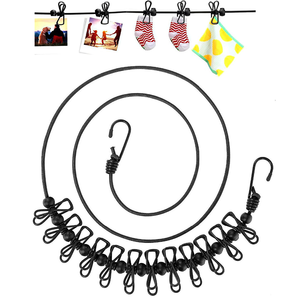 Portable Clothesline with 12 C - Camping Outdoor Clothing 评论和价格