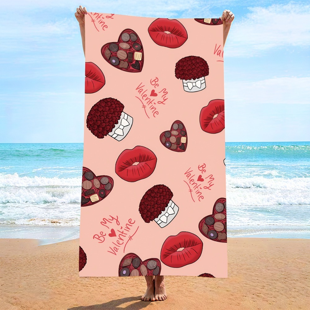 Heart Symbol Bath Towel 27x55i - Outdoor Camping Blanket 评论和价格