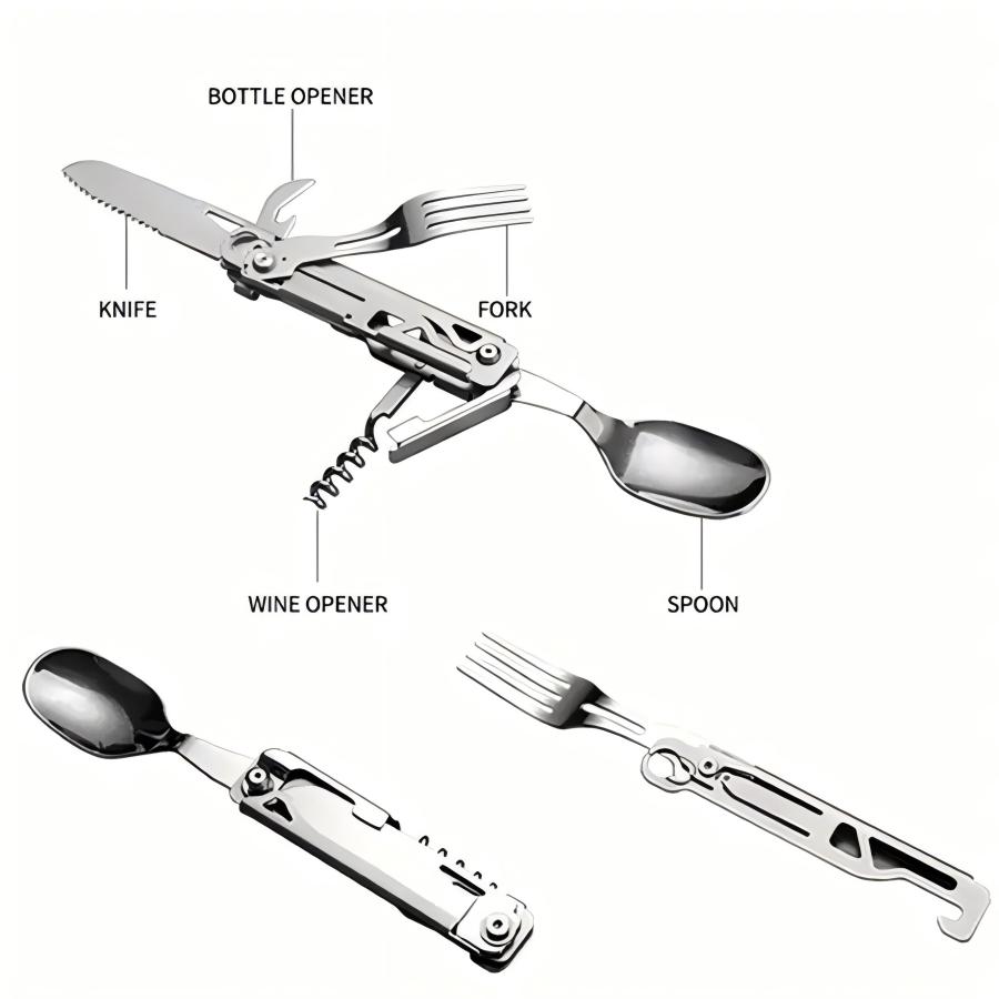 1 pc 6 in 1 Multifunctional Cu - Outdoor Camping Meals 评论和价格