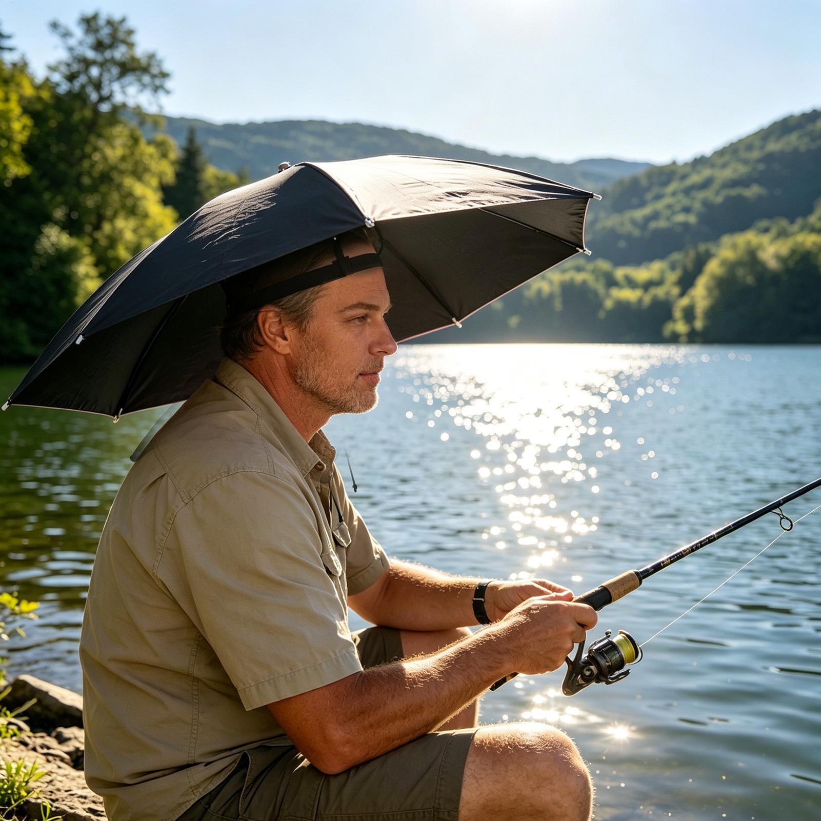 Folding Umbrella Hat Waterproo - Outdoor Camping Umbrella 评论和价格
